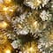 Glitzhome® 7.5ft Pre-Lit Frosted Cashmere Pencil Pine Artificial Christmas Tree, Multicolor LED Lights